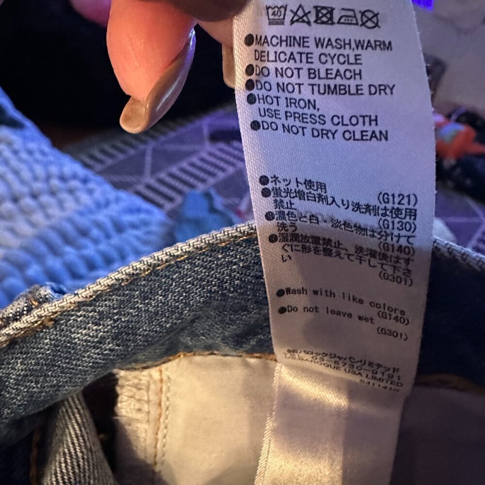 Moussy Step Hem Front Pleat Crop Jeans size 25 - Picture 5 of 7